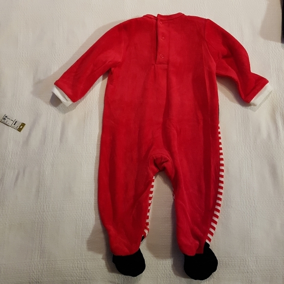 Santa Suit Early Day 3-6 months footie - Picture 5 of 7